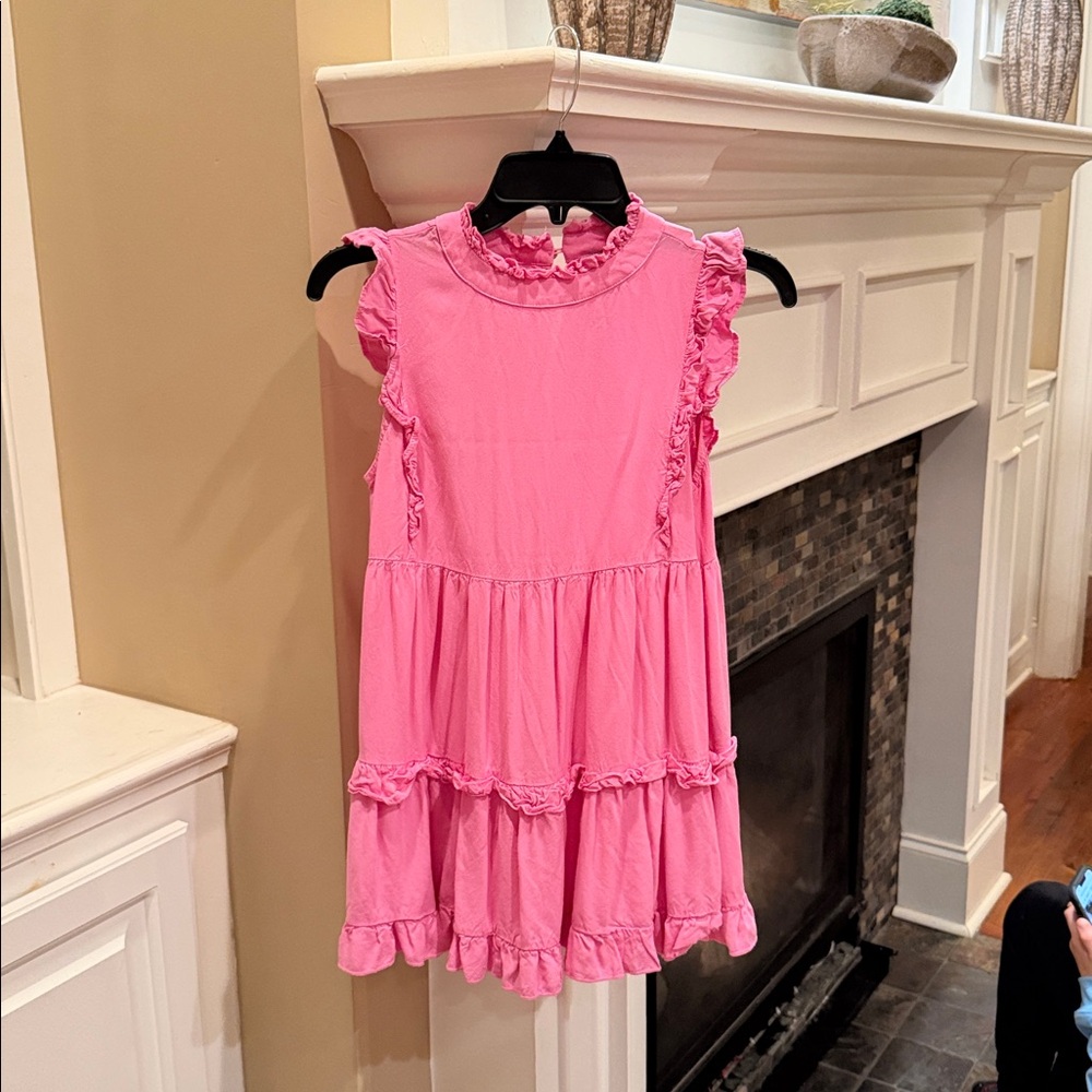 Pink Ruffled Kids Dress